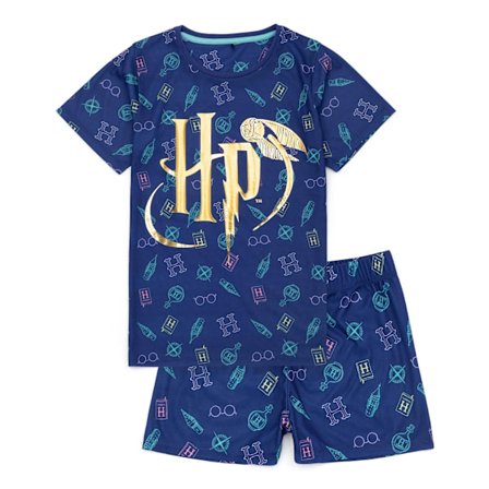 Harry Potter Pyjamas för barn/ungdomar, kort modell, 13-14 år, blå