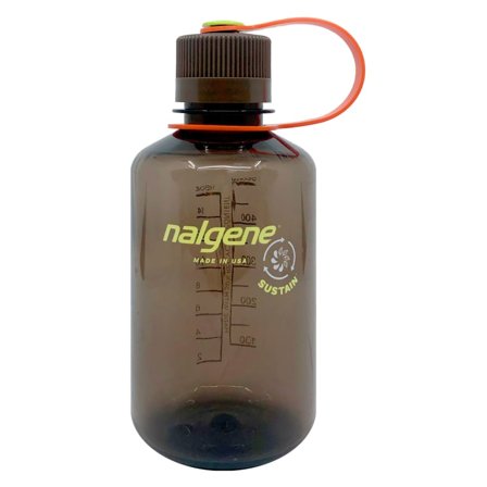 Nalgene 454ml Narrow Mouth Sustain Water Bottle flasks Brown OneSize