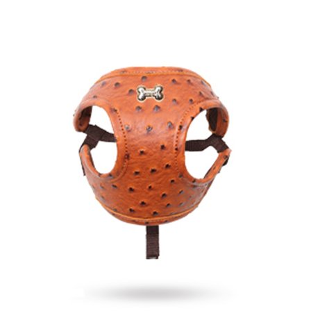 Puppy Angel - PA Ostrich FASTENY HARNESS Brown - Hundsele