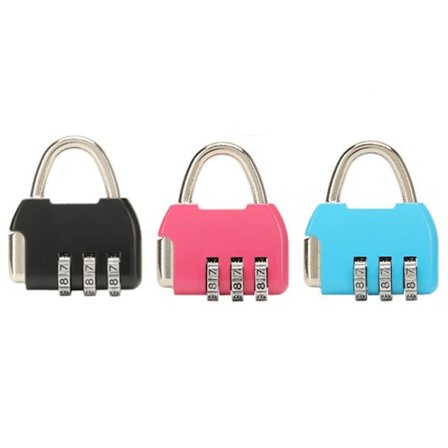 3 kpl yhdistelmälukot Riippulukko Matkalaukkujen lukot