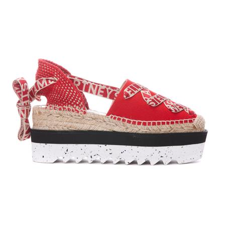 Stella McCartney Flat Sandaler Rød, Dame Espadrillos, Størrelse: 40 EU
