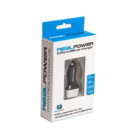 REALPOWER 2-port USB Car Charger