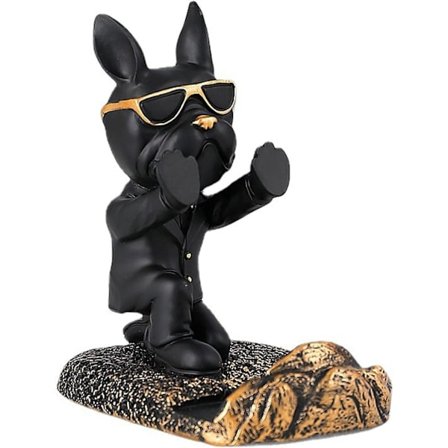 Kreativ Dyre Telefonholder Bulldog Mobiltelefonstativ Søt Hund Morsom Smartphoneholder Feste for Skrivebord Hjemmekontor