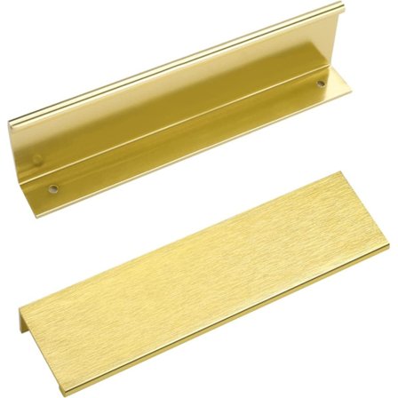 (Guld)Sæt med 10 sorte håndtag Sorte møbelhåndtag - Usynligt H