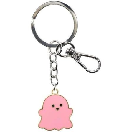 F Søt Halloween Spøkelses Nøkkelring Tegneserie Spøkelses Henger Nøkkelring Morsom BFF Gave Halloween Smykker