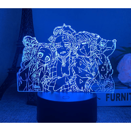 3D Y valo Sarjakuvahahmoilla Kaukos timell Kosketusv rinen Luova USB-lahjavalo Q1 USB Musta Kosketus + Kaukos din 16 V ri