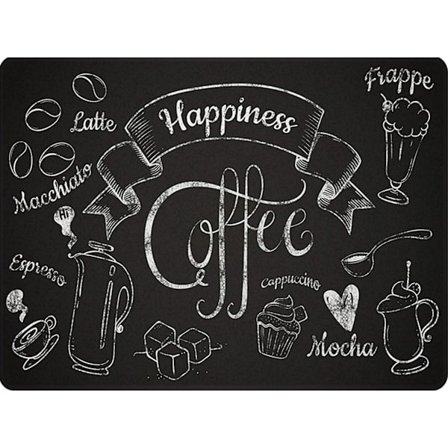 Vintage Kaffemønstret Opvaskemåtte, Skridsikker Absorberende Gummimåtte, Køkkenplade, Perfekt Tilbehør Til Køkkenbordplader Og Kaffe