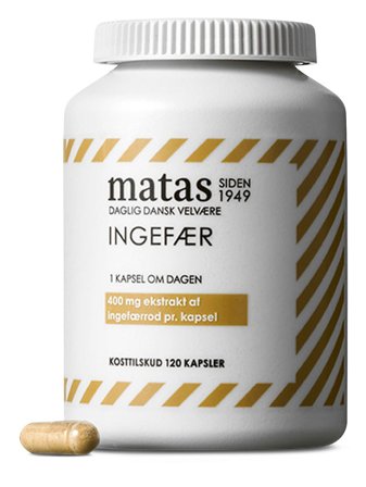 Matas Striber Ingefær 120 kaps., Helse & Madvarer, Ingredienser, Ingefær