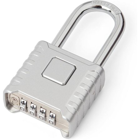 Högpresterande kombinationshänglås för utomhusbruk, 52 mm rostfritt stål 4-siffrigt kodlås väderbeständigt med härdat stållås med 8 mm diameter