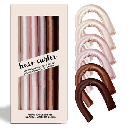 Värmefria Hårspolar - Satinöverdragna Värmefria Hårspolar för Långt Hår Flexi-stavar för Värmefria Lockar för Alla Hårtyper Hårspolar att Sova Med