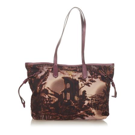 Prada Vintage, Pre-owned Stampato Tote Bag Paars, Dames, Maat:ONE Size
