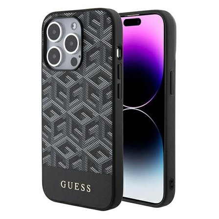 Guess GCube Stripes MagSafe-etui for iPhone 15 Pro Max - svart