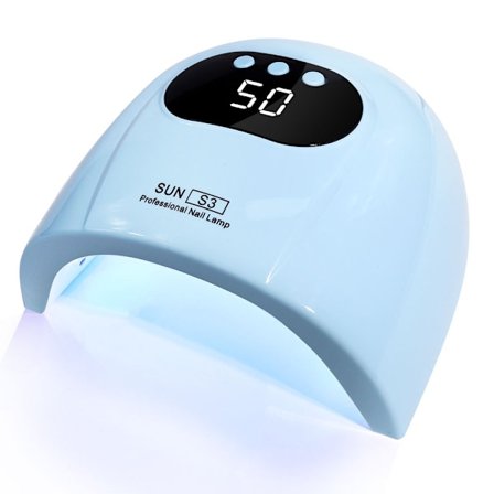 Sun S3 88W 2-i-1 UV LED-lampe for tørking av semi-permanent neglelakk og UV-gel blå