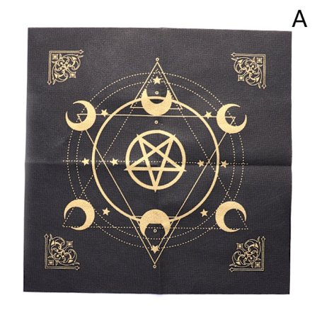 Tarots Bordsduk Triple Moon Pentagrams Pagan Altar Cloth Flan