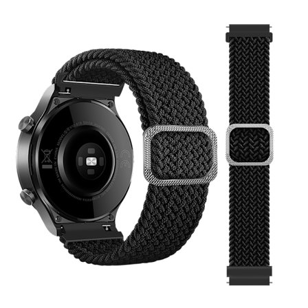Urrem af nylon kompatibel med Huawei, Xiaomi, Garmin, Samsung 22mm Black