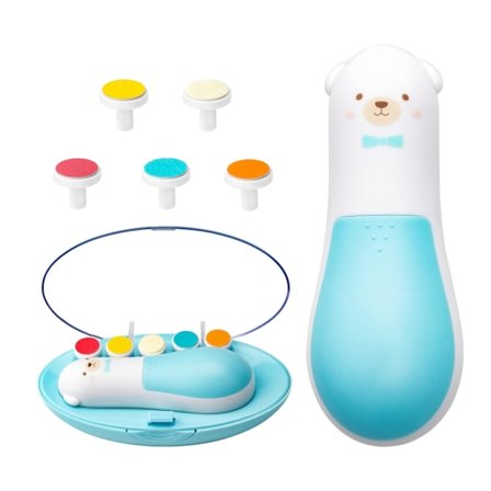 1 ST Baby Nageltrimmer Elektrisk, Baby Klippare, 6 i 1 Fil, Nagel Fil Grooming Kit Manikyr Set för Småbarn eller Vuxna