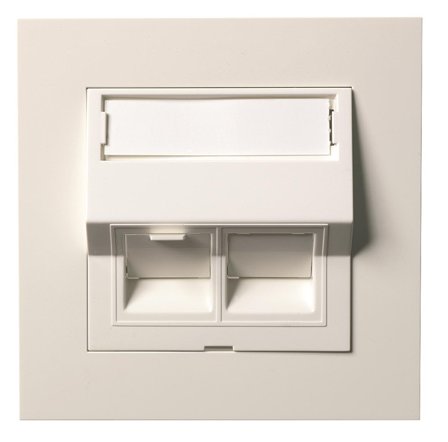 Elko EKO05549 Modulaarinen pistorasia 2xRJ45, STP C6A Valkoinen, Tietokoneet & internet