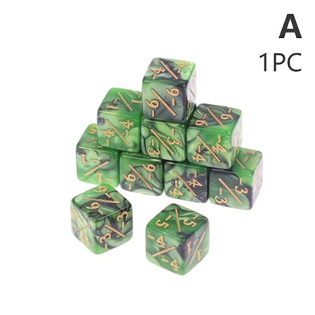 1 st 16 mm 6 sidotärningsräknare +1/-1 tärningar Barnleksaksräknare