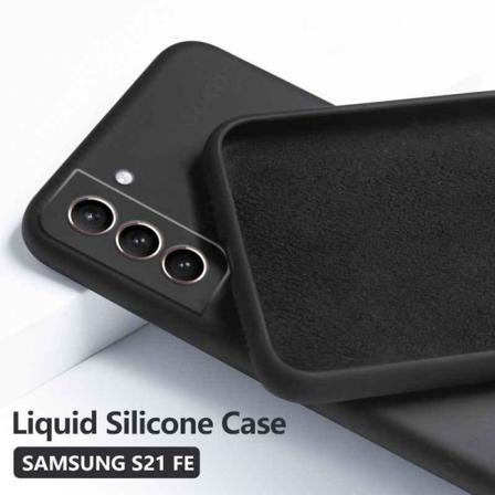 Samsung Galaxy S21 Fe Silikon Mikrofiber Skal Svart