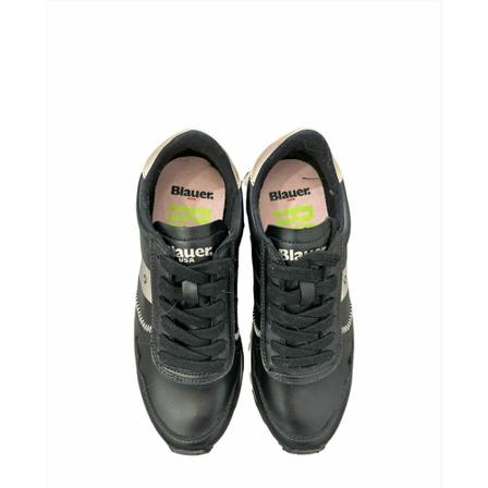 Blauer, MAN Suede/Textile Running Zwart, Dames, Maat:37 EU
