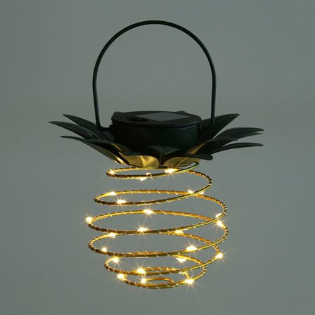 Solcelle Ananas Lampe Ananas Natlampe til Soveværelse Stue Led Kobbertråd Lampe Snor Farve Lampe til Soveværelse Stue Børneværelse