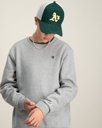 Champion Crewneck Sweatshirt Grå Genser Gutt - Kids Brand Store