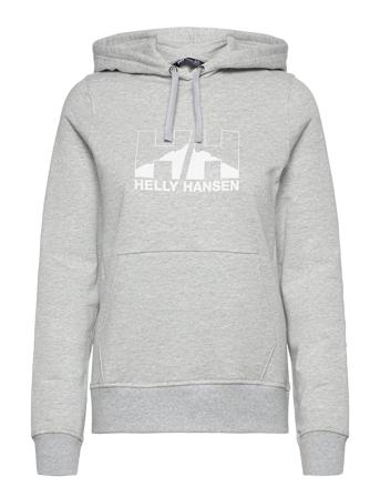 W Nord Graphic Pullover Hoodie Hettegenser Genser Grå Helly Hansen