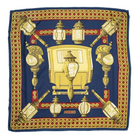 Hermès Vintage, Pre-owned Scarf Blauw, Dames, Maat:ONE Size