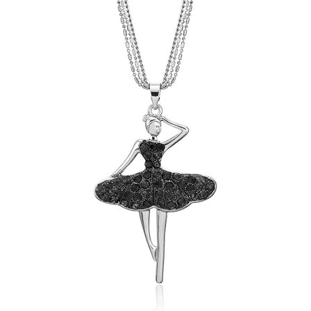 Acsergery Halsband för kvinnor, Ballerinor, presenter till Acsergery-flickor, guld eller silver, långa snören