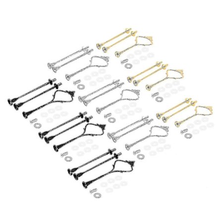 6 Set Brickbeslag för kakfat 3-vånings kakfat Monteringsbeslag Hållare för bröllop och fest