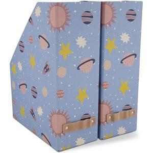 JOX 2-Pack Blue Planet Magazine File One Size - Storage - One size - Blue