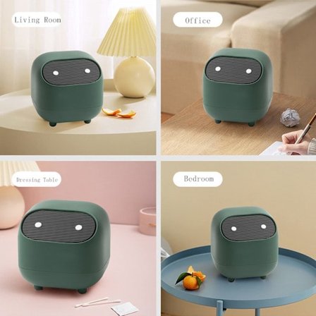 Små søppelbøtte, ninja-design, lokk, skrivebord, hjemme-søppelbøtte, soverom, kjøkken, bil, kontor, søppelbøtte
