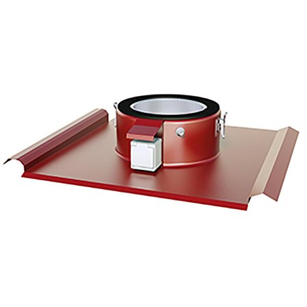 Östberg TGÖ Takgenomföring tegelröd, profil, Ventilation