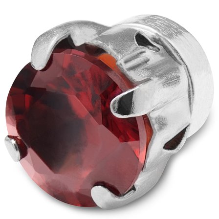 Pendiente magnético con cristal rojo para hombres - Pendientes magnéticos