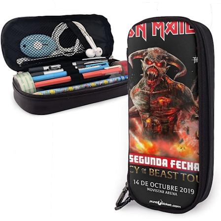I-r-o-n The B-e-a-s-t M-a-i-d-e-n World Tour 2019 Nahkainen kynäkotelo Kynäkotelo Stationery Bag Toimisto Kannettava säilytyslaatikko Kosmetiikkarasia
