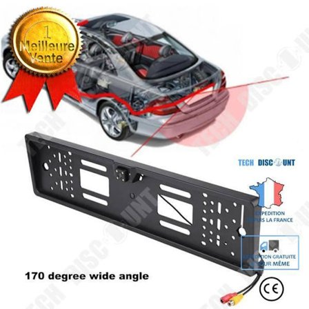 TD trådbunden säkerhetskopieringskamera 170° vattentät registreringsskyltfäste/IR parkeringskamera med registreringsskyltram