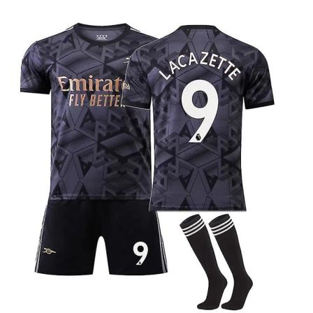 2223 Arsenal fotballdrakt kortermet skjortesett Ars fotballtreningsdress for voksne barn 22 23 Lacazette 9 adults L(175-180CM)