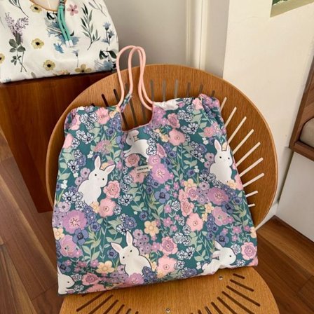 Blomster skuldertaske Broken Flower Cloth Bag L8 8