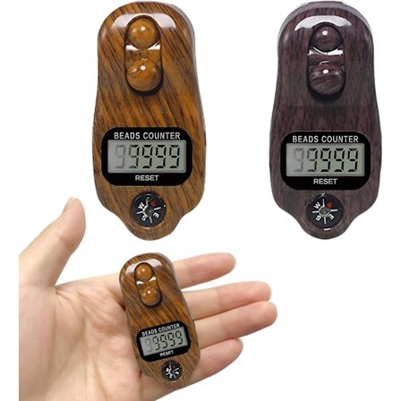 Förpackning (Slumpmässig Färg) Digitala Buddha Pärlräknare, Böneräknare, Böneräknare, Återställningsbara 5 Siffror, Varvräknare, för Bön, Ramadan, 