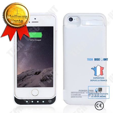 Extern batteri - TECH DISCOUNT - TD - 4200 mAh - Kompatibel med iPhone 5/5s/5c - Lithium-ion polymer