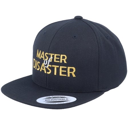 Kiddo Cap - Kids Master Of Disaster Black Snapback Snapback Black Cap - @ Hatstore
