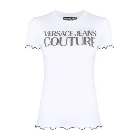 Versace Jeans Couture, T-Shirts Wit, Dames, Maat:S