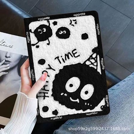 Stilrent skal för iPad 2025 11 11" Glad Kolboll Silikonhållare