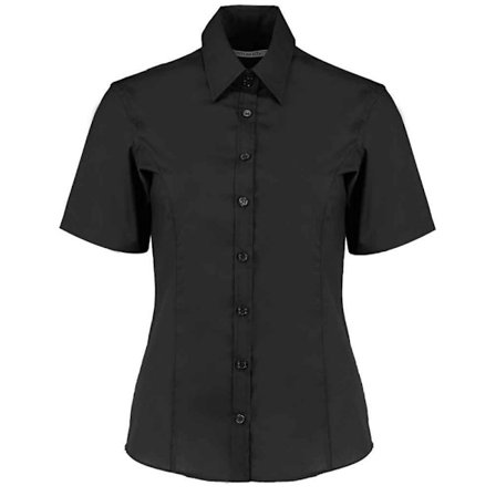 Kustom Kit Dam/Dam Short Sleeve Business/Work Shirt 20 Svart