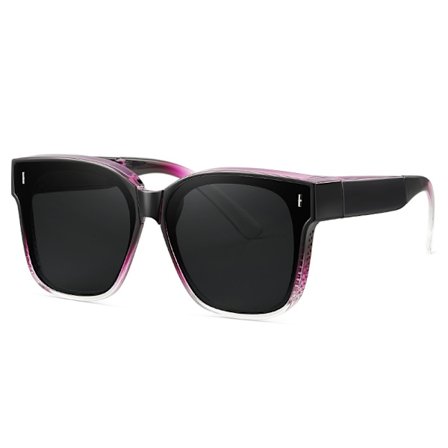 Foldbare Suncovers Solbriller Over Glasses Sort/Pink