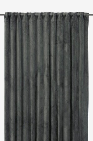 Svanefors - Gardin med multibånd Elise 2-pak - Grå - Gardinfag med rynkebånd - Fra Homeroom