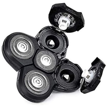 Vaihtosähkökoneen terät, 5 päätä parranajokoneen vaihtoterä, helppo asentaa, kalju ja kasvojen sähkökoneen pää