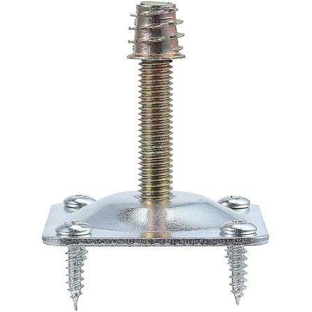 Sats med 4 Fästplattor för Möbelfötter i Beslag för Fästning 49 x 49 x 2 mm