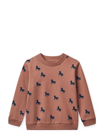 Thora Printed Sweatshirt Sweat-shirt Genser Rosa Liewood*Betinget Tilbud