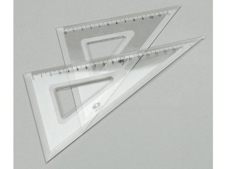 ARDA Triangellinjal, polystyren, genomskinlig - Lyreco - Skola och förskola - Pennor och tillbehör - Linjaler och gradskivor